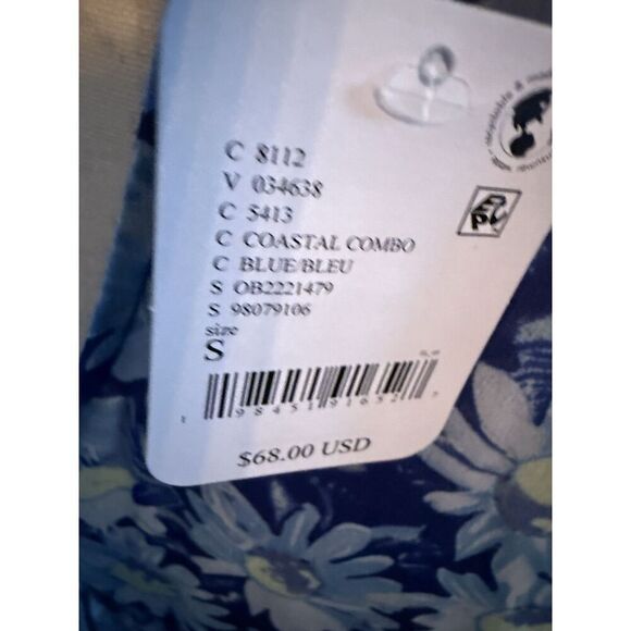 Free People Top Womens Small Blue Floral Boho Sleeveless Ruffle Tiered Summer - Picture 7 of 8